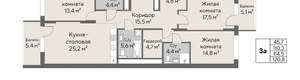 3-к квартира, вторичка, 115м2, 11/15 этаж