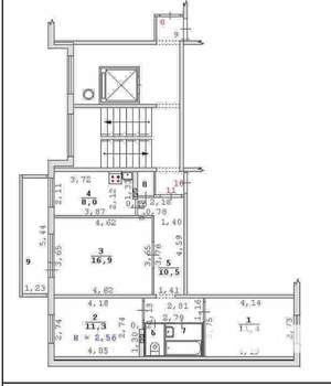 3-к квартира, вторичка, 63м2, 3/10 этаж