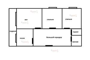 3-к квартира, вторичка, 58м2, 4/9 этаж