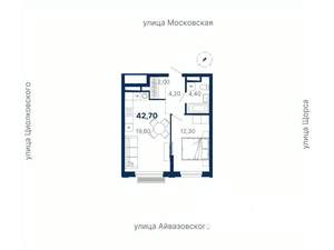 1-к квартира, вторичка, 42м2, 25/30 этаж