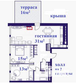 3-к квартира, вторичка, 77м2, 18/18 этаж