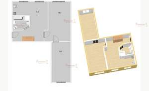 2-к квартира, вторичка, 59м2, 1/5 этаж