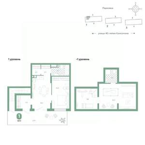 1-к квартира, вторичка, 107м2, 1/16 этаж