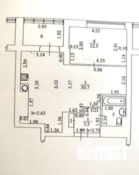 1-к квартира, вторичка, 51м2, 5/25 этаж