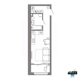 Студия квартира, вторичка, 29м2, 23/32 этаж