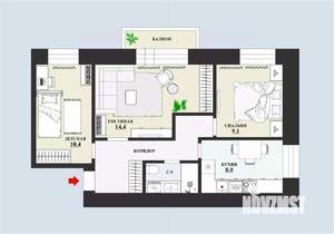 3-к квартира, вторичка, 54м2, 9/9 этаж