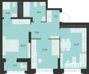 2-к квартира, вторичка, 57м2, 5/24 этаж