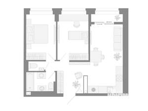 3-к квартира, вторичка, 60м2, 25/26 этаж