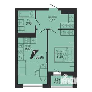 1-к квартира, вторичка, 39м2, 8/31 этаж
