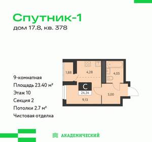 Студия квартира, вторичка, 23м2, 10/31 этаж