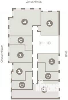1-к квартира, вторичка, 57м2, 5/15 этаж