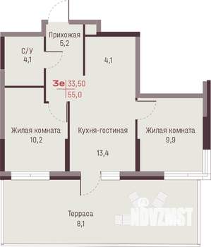 3-к квартира, вторичка, 47м2, 5/20 этаж