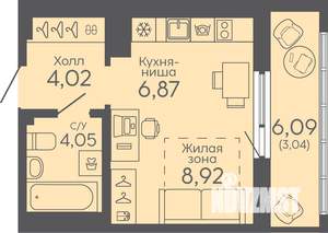 Студия квартира, вторичка, 27м2, 10/16 этаж