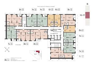 2-к квартира, строящийся дом, 60м2, 10/25 этаж