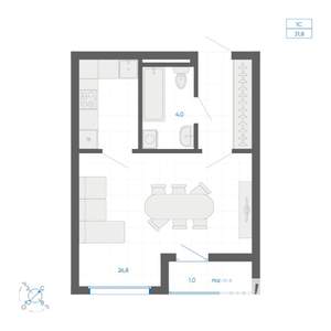 Студия квартира, вторичка, 32м2, 14/15 этаж