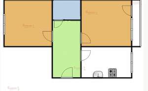 2-к квартира, вторичка, 44м2, 4/5 этаж