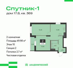 2-к квартира, вторичка, 50м2, 10/31 этаж
