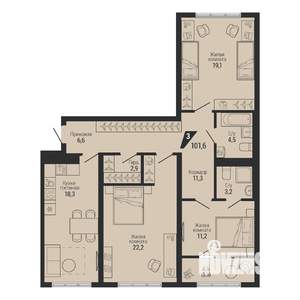 3-к квартира, вторичка, 102м2, 9/31 этаж
