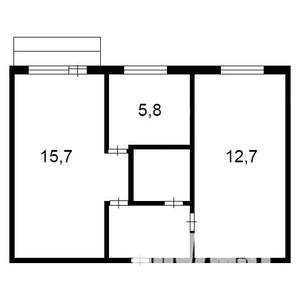 2-к квартира, вторичка, 42м2, 4/5 этаж