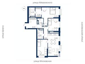 3-к квартира, вторичка, 99м2, 11/29 этаж