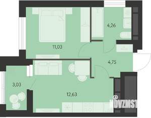 1-к квартира, вторичка, 34м2, 18/18 этаж