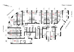 1-к квартира, строящийся дом, 64м2, 4/25 этаж