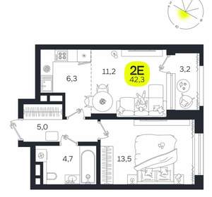 2-к квартира, вторичка, 42м2, 5/27 этаж
