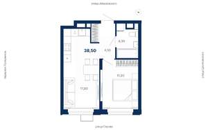 1-к квартира, вторичка, 39м2, 5/6 этаж
