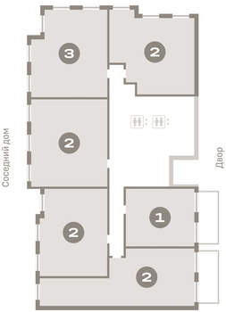 2-к квартира, вторичка, 72м2, 2/15 этаж