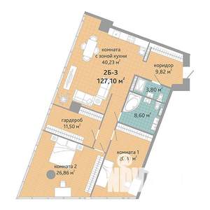3-к квартира, вторичка, 127м2, 21/28 этаж