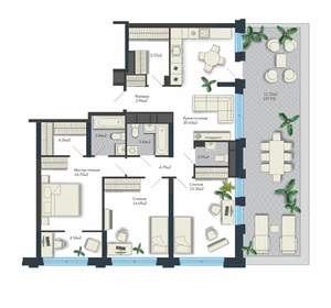 3-к квартира, вторичка, 110м2, 16/25 этаж