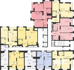 2-к квартира, строящийся дом, 42м2, 13/25 этаж