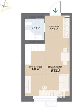 Студия квартира, вторичка, 28м2, 14/25 этаж