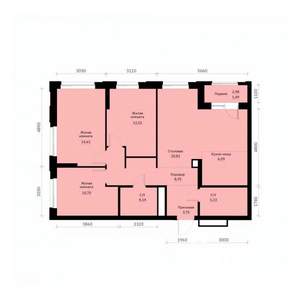 3-к квартира, строящийся дом, 88м2, 12/31 этаж