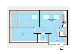 2-к квартира, вторичка, 75м2, 7/27 этаж