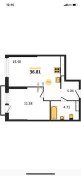 1-к квартира, вторичка, 37м2, 5/33 этаж