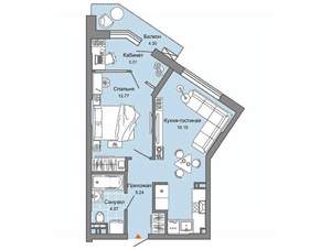 1-к квартира, вторичка, 48м2, 6/6 этаж