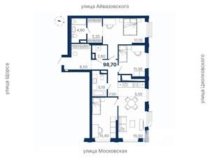 3-к квартира, вторичка, 99м2, 20/29 этаж