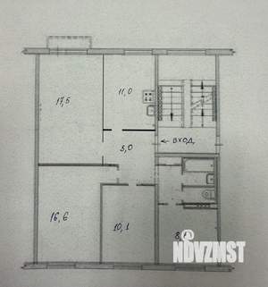 4-к квартира, вторичка, 75м2, 2/5 этаж