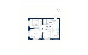 2-к квартира, вторичка, 51м2, 19/28 этаж