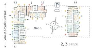 1-к квартира, строящийся дом, 31м2, 3/25 этаж