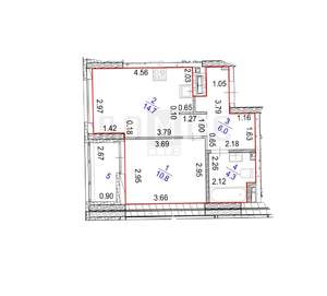 1-к квартира, вторичка, 36м2, 6/25 этаж