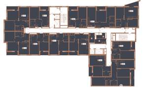 1-к квартира, строящийся дом, 44м2, 14/31 этаж