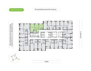 2-к квартира, вторичка, 58м2, 23/24 этаж