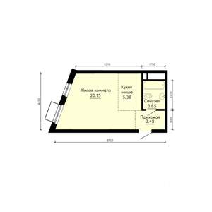 1-к квартира, строящийся дом, 33м2, 30/31 этаж