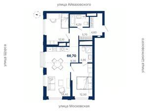 2-к квартира, вторичка, 67м2, 14/29 этаж