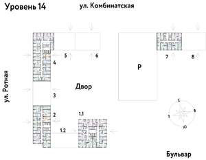 2-к квартира, вторичка, 42м2, 14/21 этаж