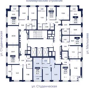 2-к квартира, вторичка, 52м2, 30/31 этаж