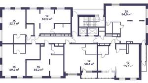 2-к квартира, вторичка, 79м2, 5/16 этаж