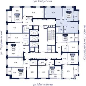 2-к квартира, вторичка, 65м2, 21/31 этаж